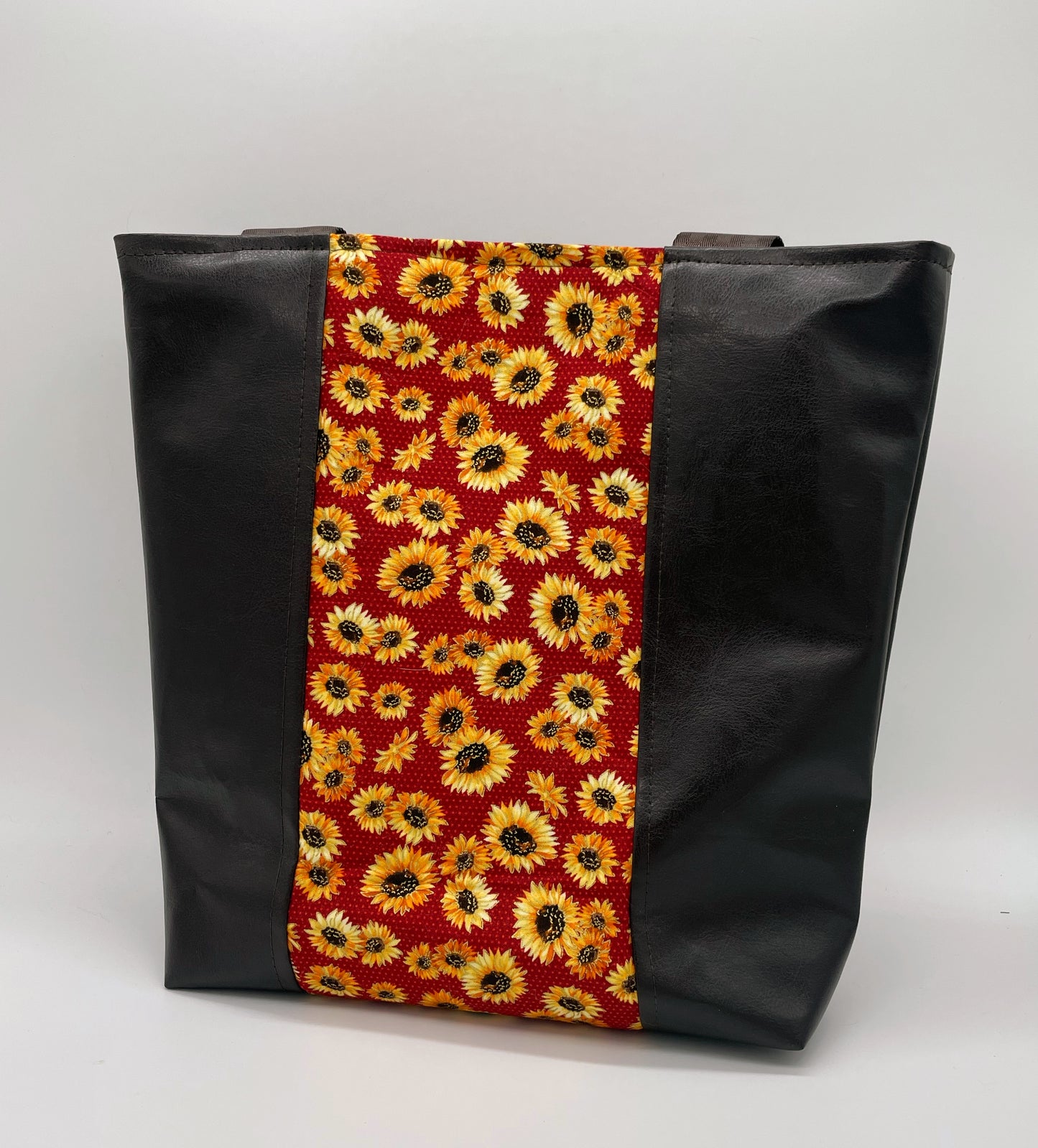 Sunflowers Cotton with Vinyl Tote - Shoulder Bag - PurseCo