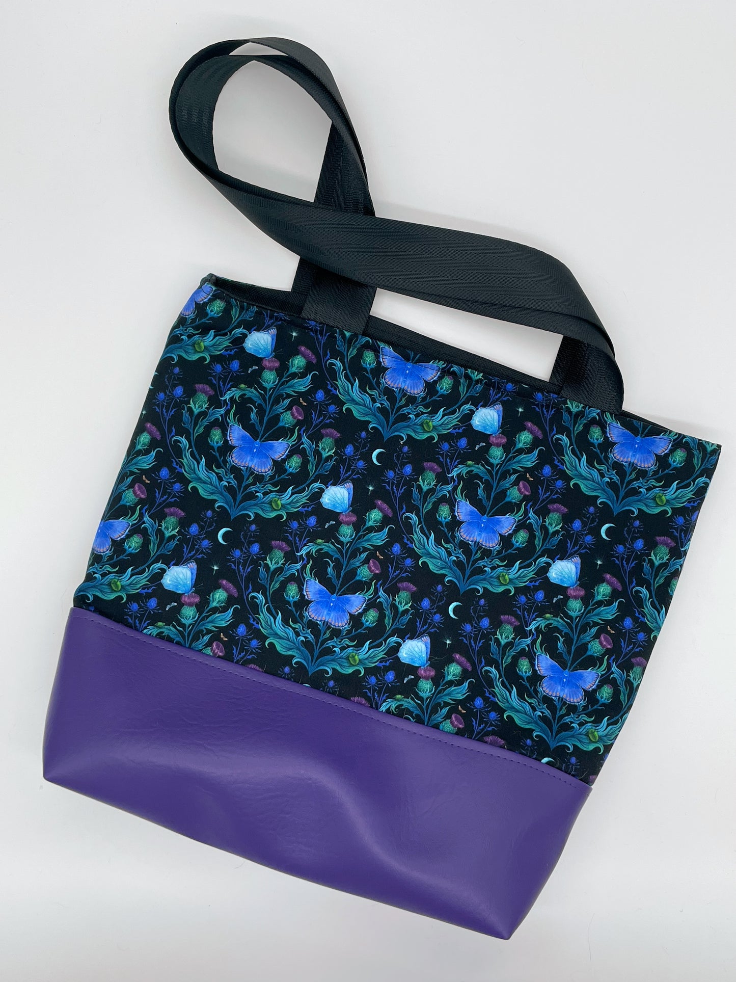 Moths & Thistle Cotton with Vinyl Tote - Shoulder Bag - Purse