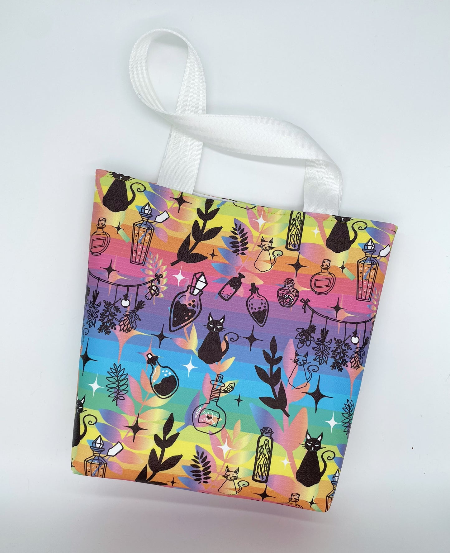 Cats & Potions Vinyl Tote - Shoulder Bag - Purse