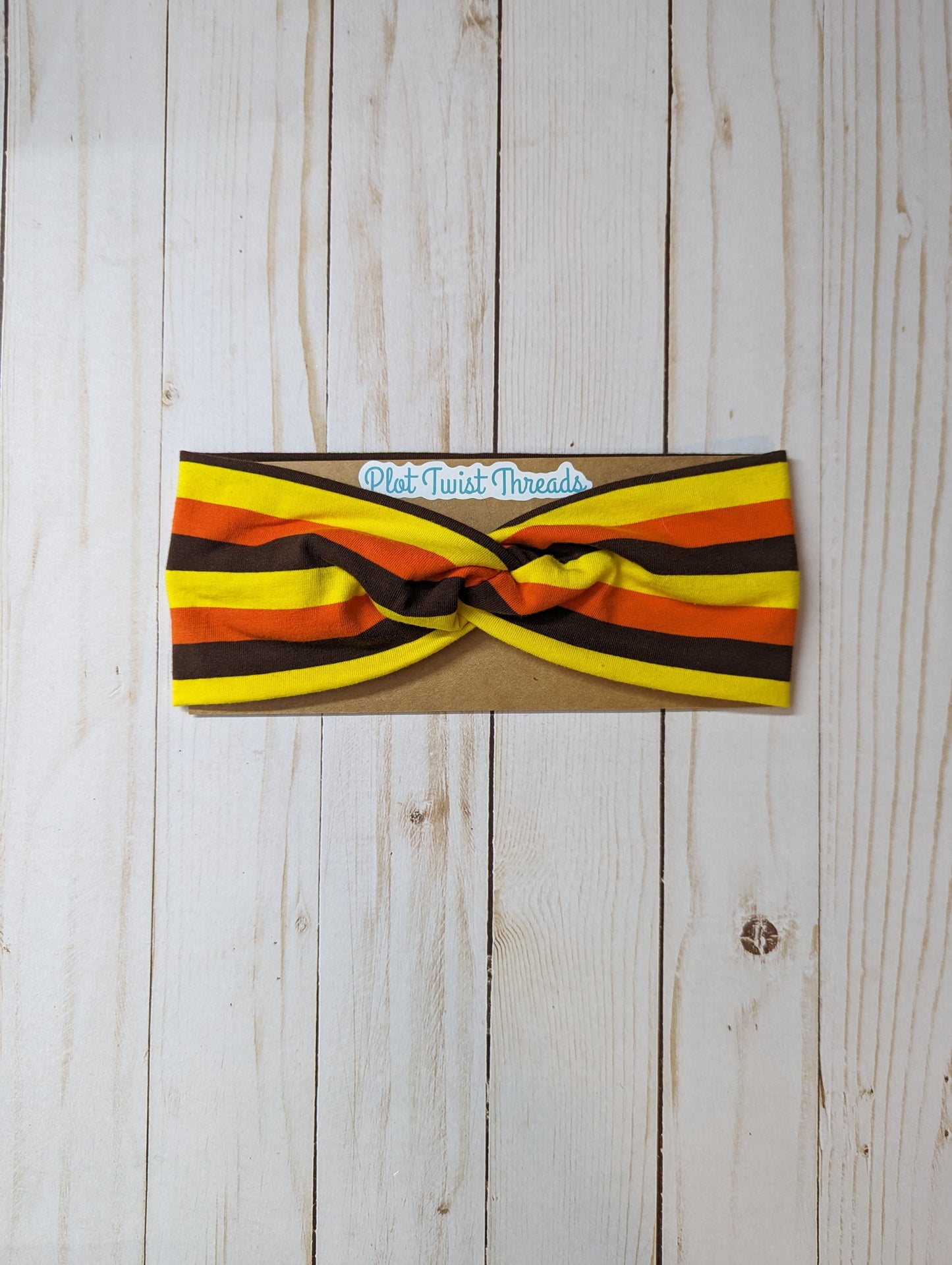 Adult Knot Headband - Autumn Stripes