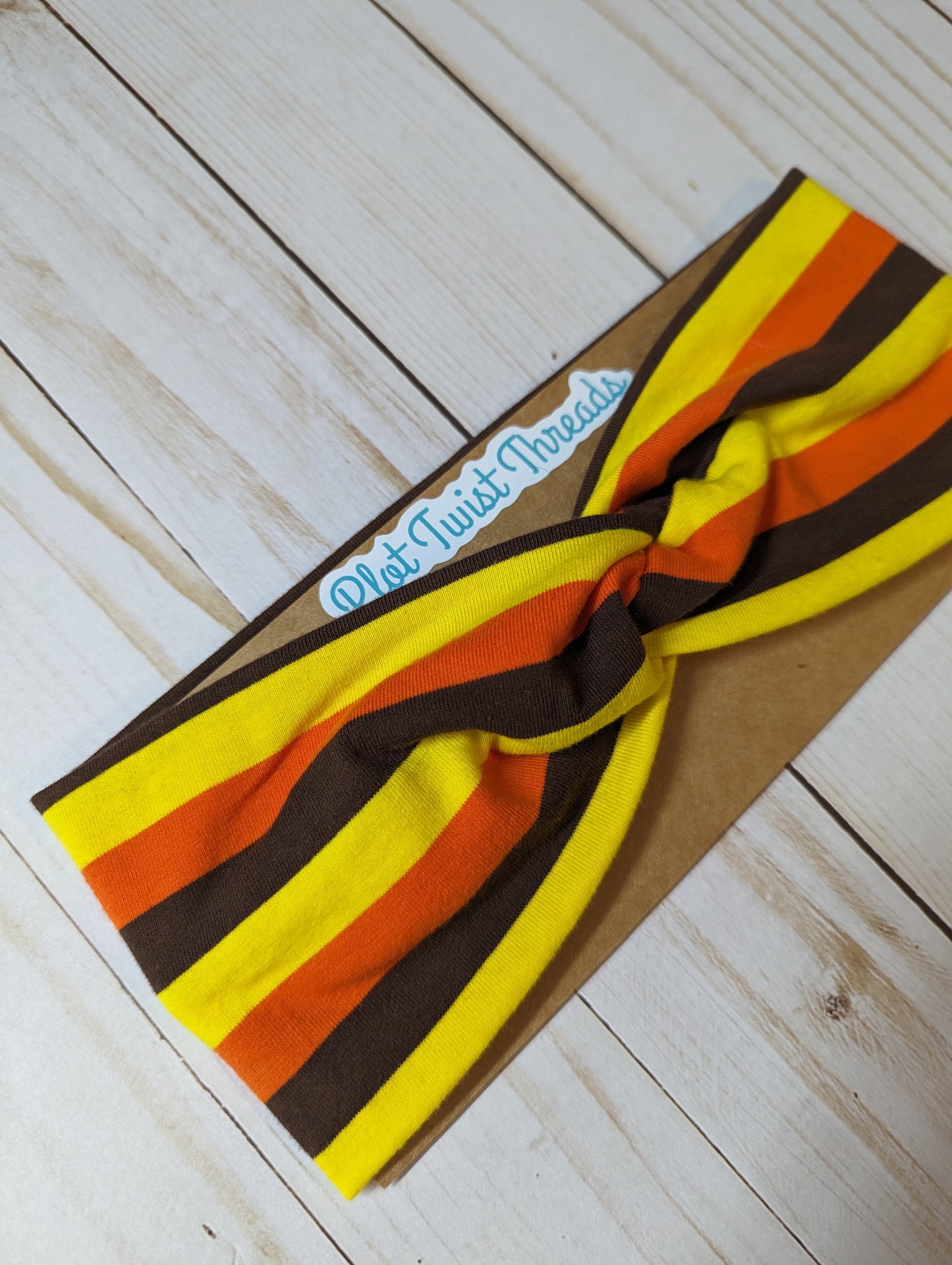 Adult Knot Headband - Autumn Stripes