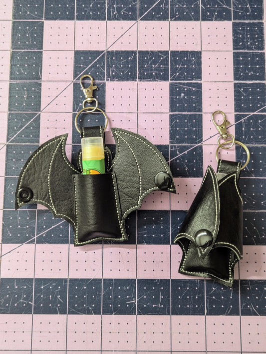 Bat Chapstick Holder Keychain