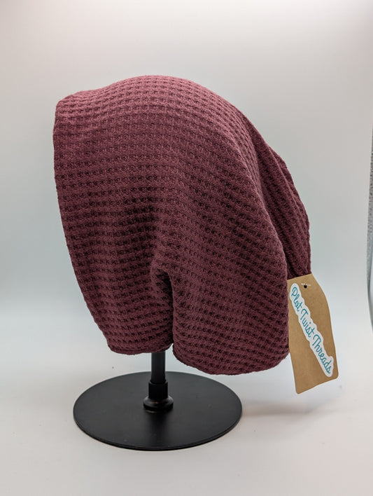 Adult Beanie Berry Waffle Knit