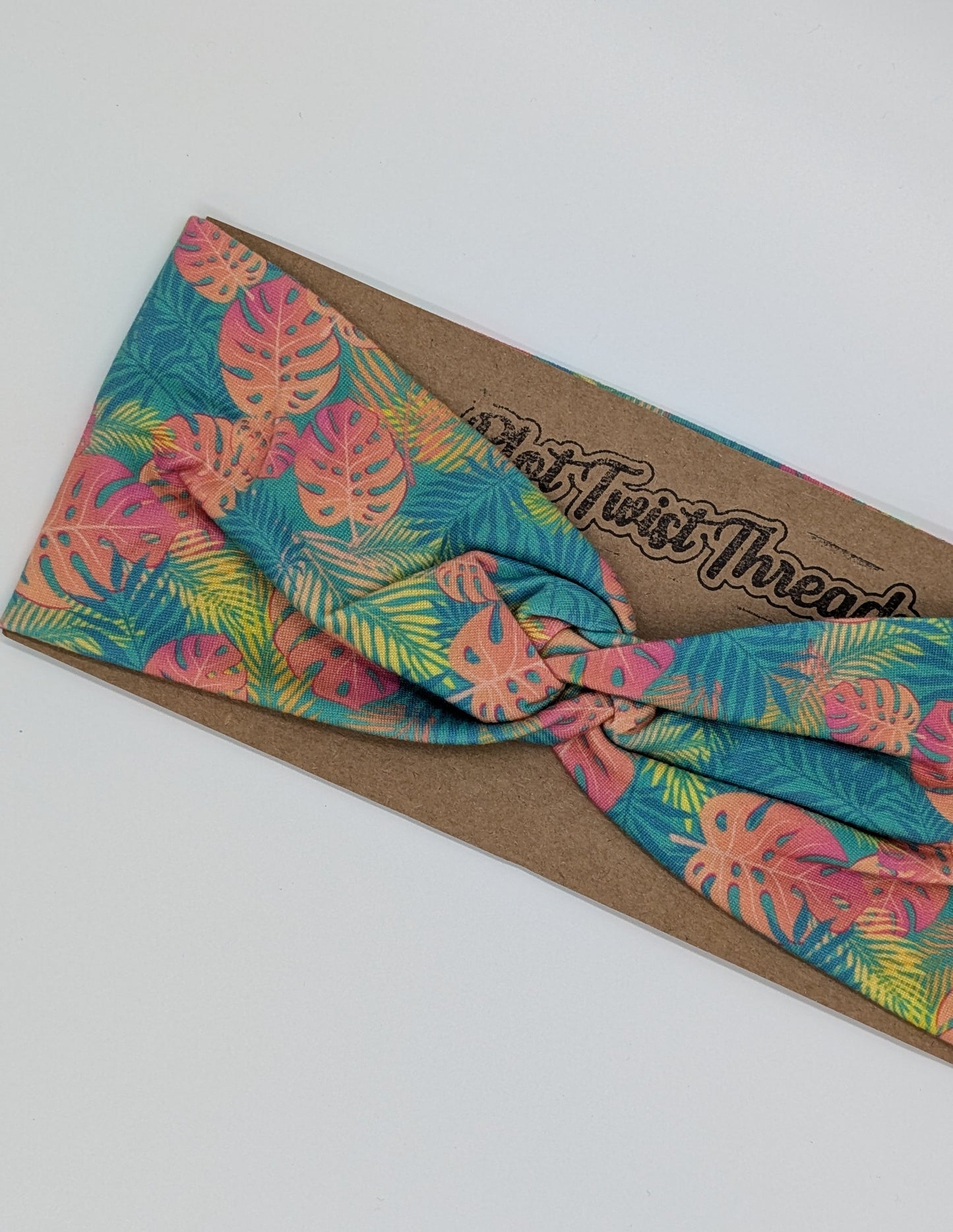 Adult Twist Headband - Tropical Leaves