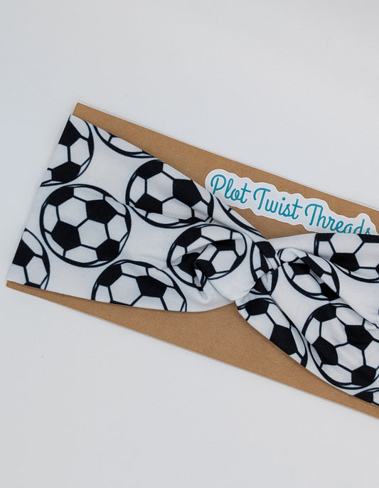 Adult Twist Headband - Soccer