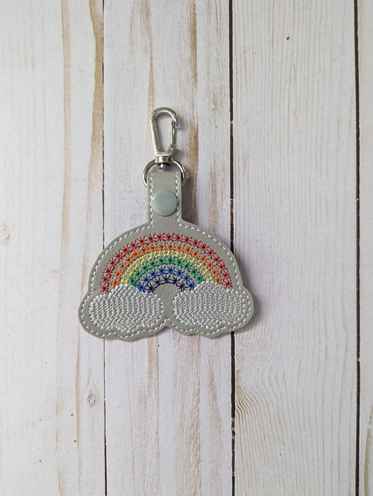 Embroidered Keychain - Rainbow