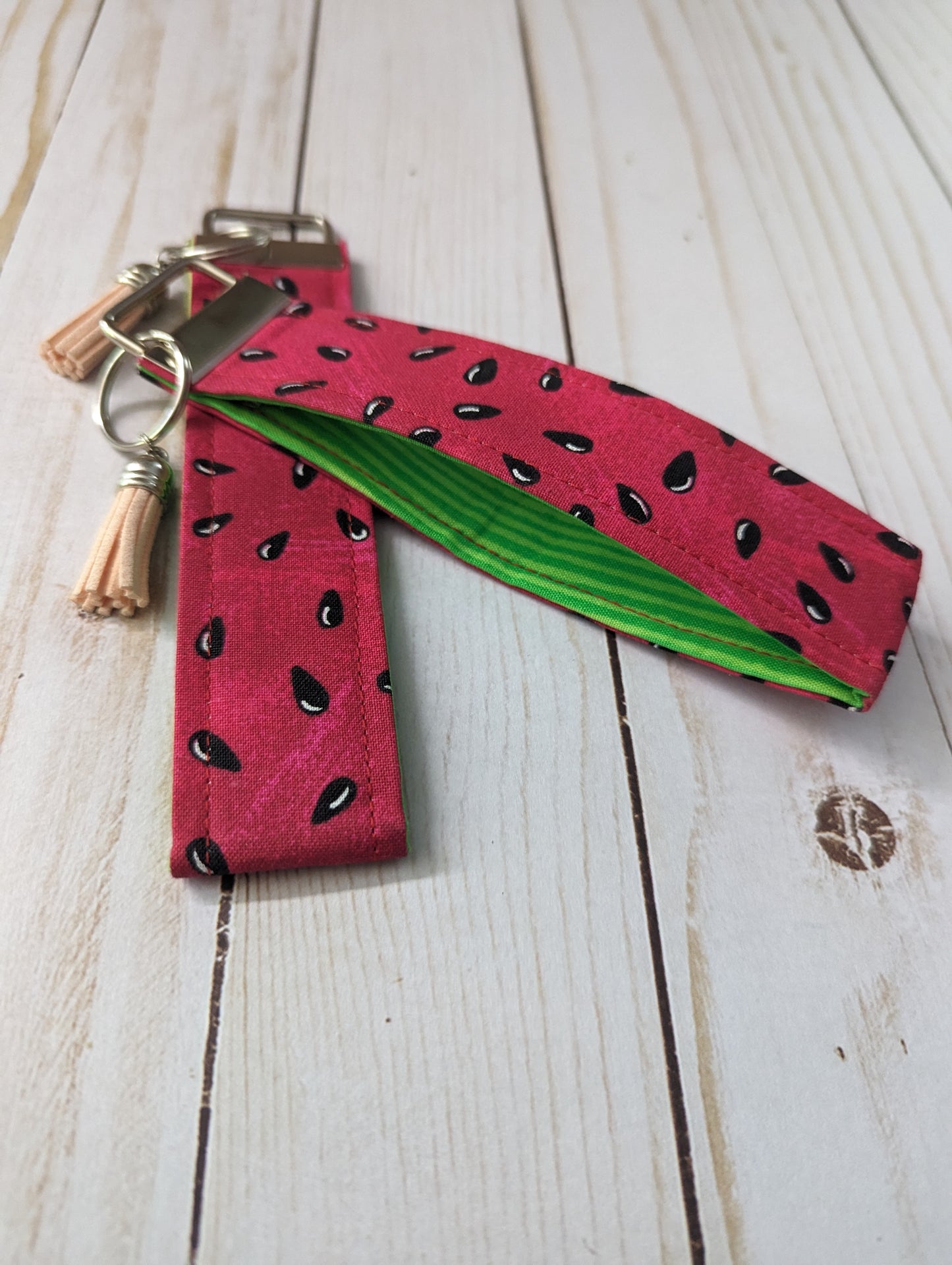 Wristlet Key Fob - Cotton Key Fob - Watermelon