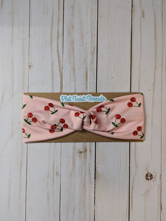 Adult Knot Headband - Cherries