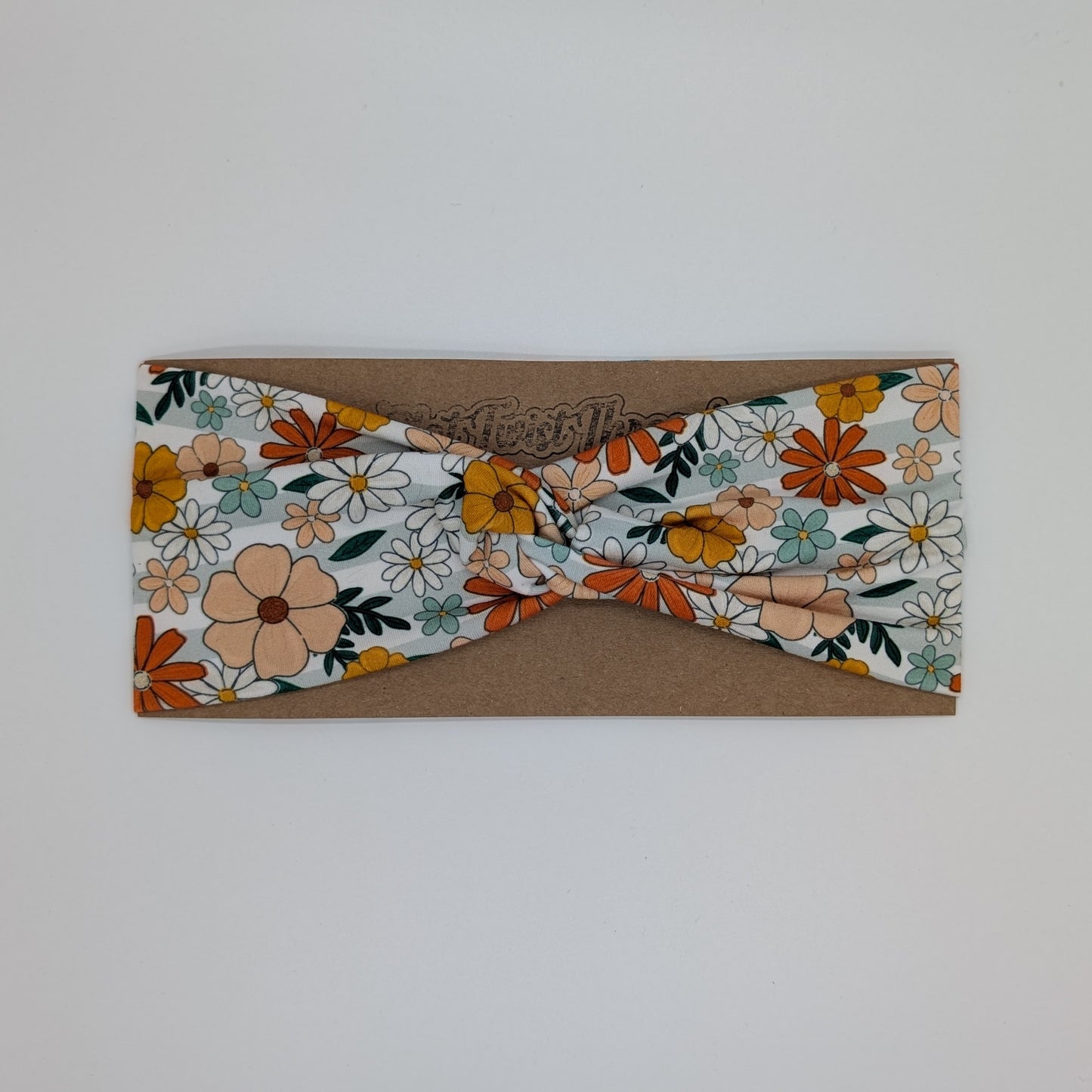 Adult Twist Headband - Striped Floral