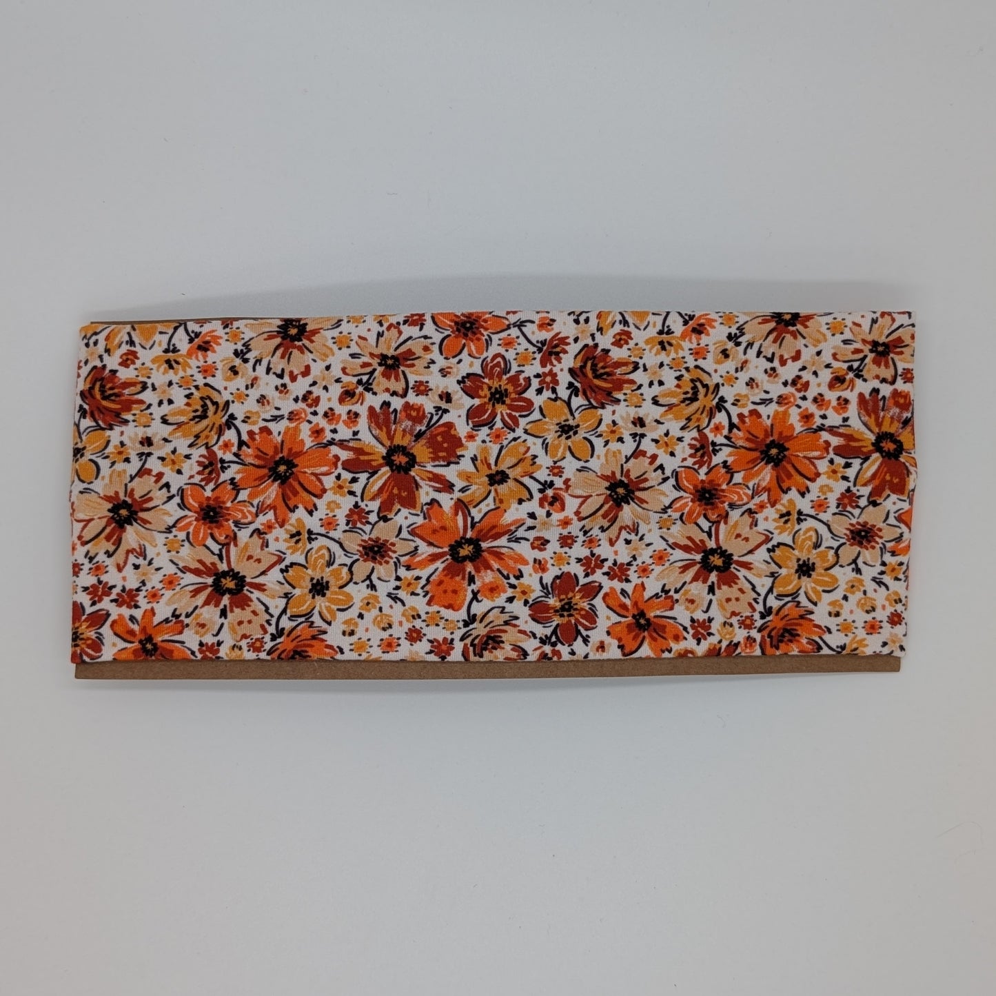 Adult Twist Headband - Orange/Rust Floral