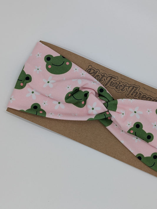 Adult Twist Headband - Frogs