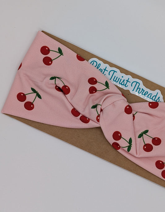 Adult Twist Headband - Cherries