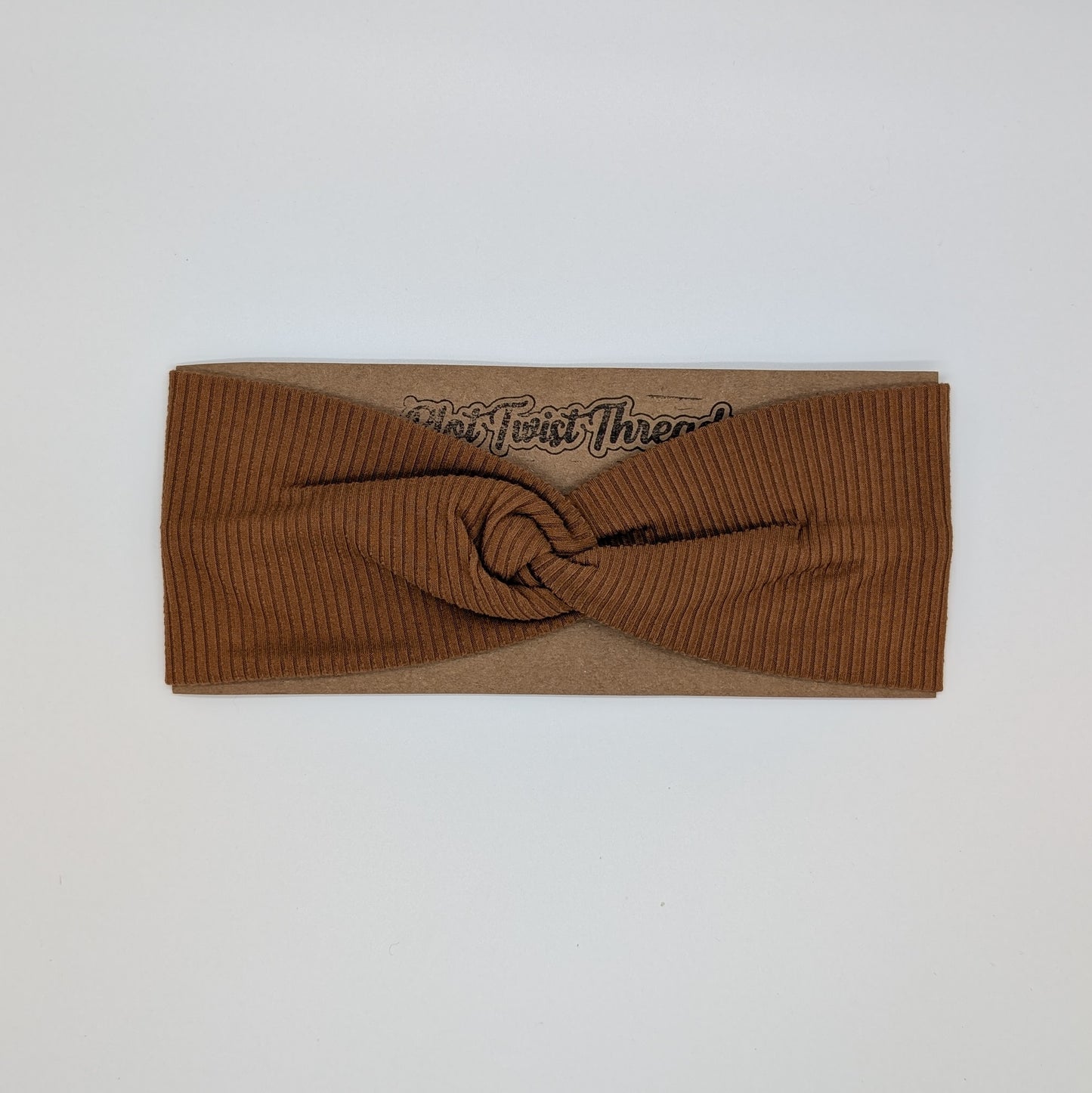 Adult Twist Headband - Rib Knit - Solid - Nutmeg