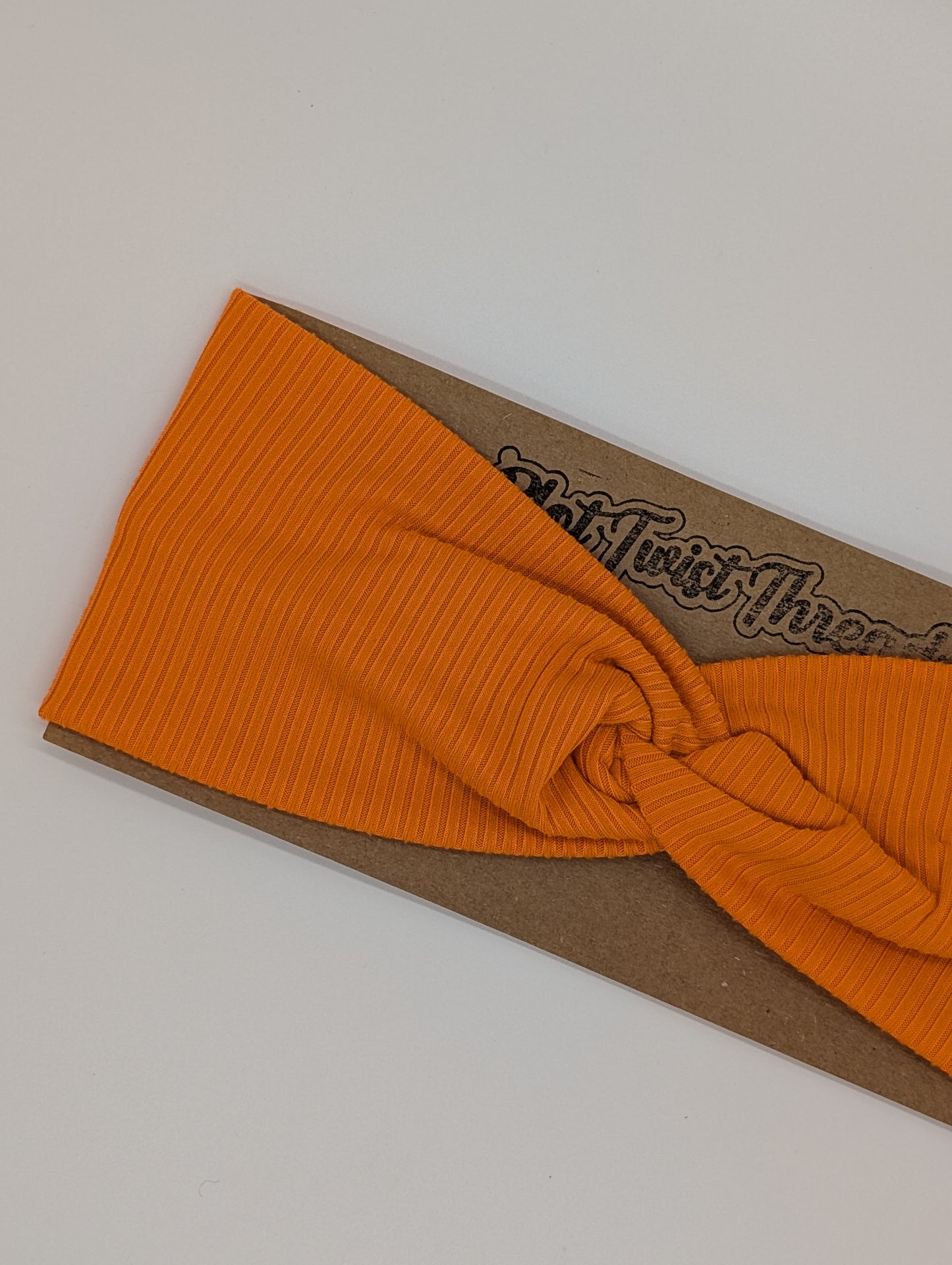 Adult Twist Headband - Rib Knit - Solid - Orange